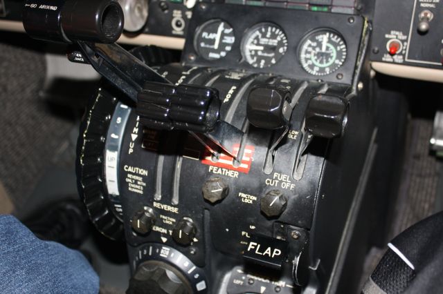 — — - Controls of my cousins King Air 300