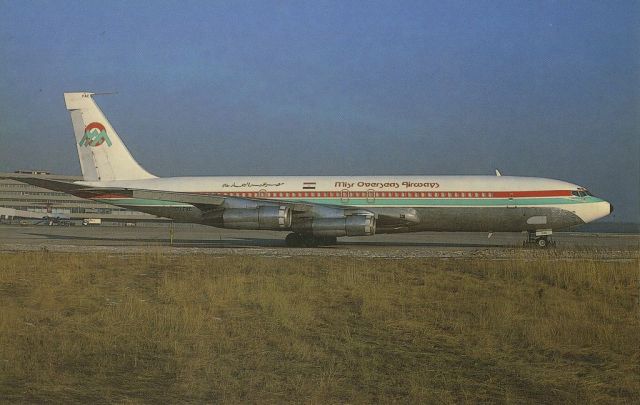 Boeing 707-100 (SU-FAC) - scanned from postcardbr /MISR overseas airways