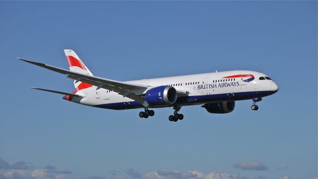 Boeing 787-8 (G-ZBJB) - BOE451 on final approach to runway 16R to complete a flight test on 6/14/13. (LN:111 cm 38610).