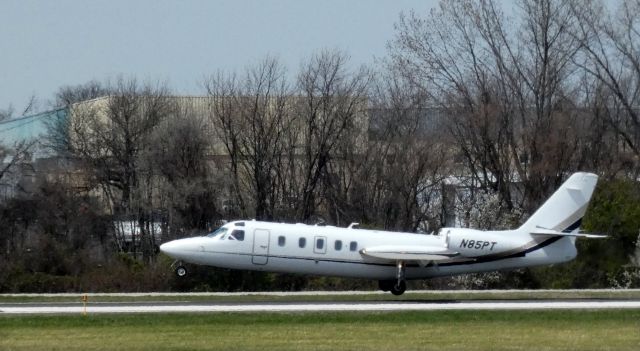 IAI 1124 Westwind (N85PT) - About to touch down is this 1980 Israeli Aircraft Industry Westwind 1124 in the Spring of 2022.