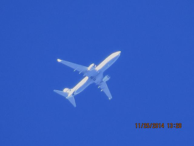 Boeing 737-800 (N553AS) - Alaska Airlines flight 774 from SEA to TPA over Baxter Springs Kansas (78KS) at 35,000 feet.