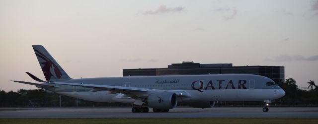 Airbus A350-900 (A7-ALK) - Sorry the light was fading quickly and that is the best I came up with.