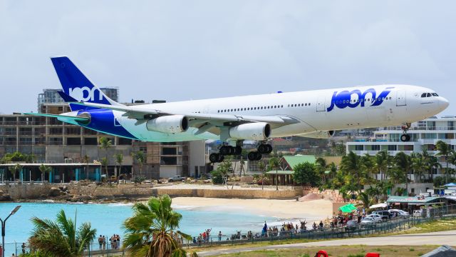 Airbus A340-300 (F-GLZN) - Joon flying for Air france at TNCM St Maarten.br /04-08-2018