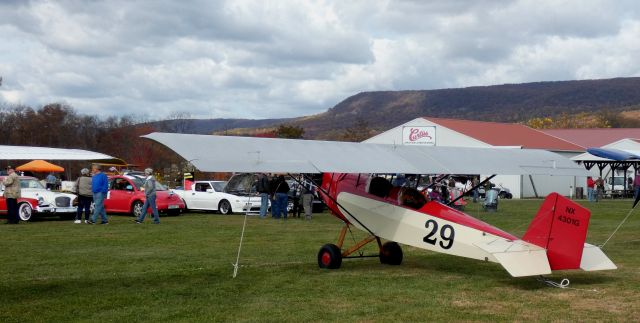 Experimental  (N4301G) - Shown here are some vintage cars and a 2001 Bradford Kyle R Pietenpol Experimental Air Camper in the Autumn of 2024.