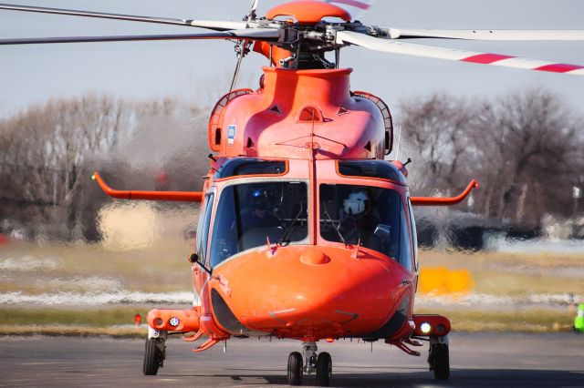 BELL-AGUSTA AB-139 (C-GYNH) - Year: 2010br /Make: AgustaWestlandbr /Model: AW139br /Opby: ORNGE Airbr /br /AgustaWestland AW139 operated by ORNGE Air taxiing out from the FBO at the Buffalo Niagara International Airport before heading to Coatesville PA for new paint