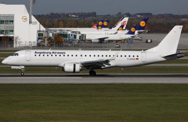 Embraer ERJ-190 (D-AEMG) - Last day for Augsburg Airways (26-10-2013).