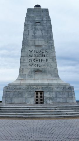 — — - Where it all started... Kill Devil Hills, NC   Wright Brothers Memorial