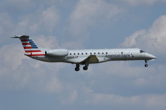 Embraer ERJ-135 (N830AE) - Taken May 27th 2018 from Founders Plaza at KDFW.