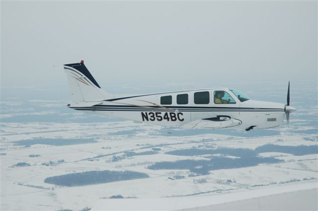 Beechcraft Bonanza (36) (N354BC) - Bonanza over Upate New York