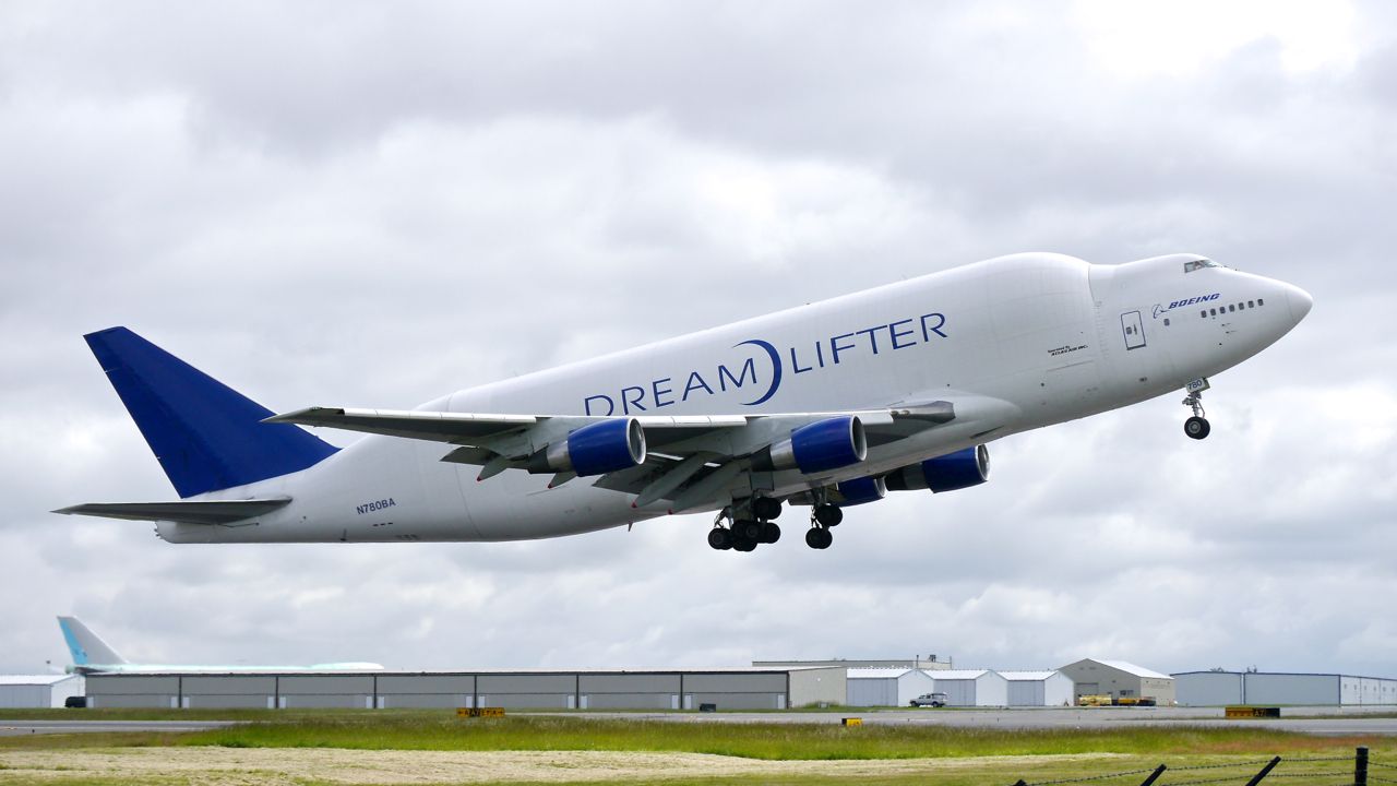 Boeing Dreamlifter (N780BA) - GTI4542 on rotation from Rwy 16R for a flight to KIAB on 5/9/16. (ln 778 / cn 24310).