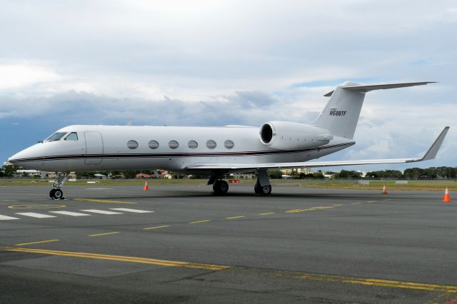 Gulfstream Aerospace Gulfstream IV (N688TF) - Gulfstream IVSP N688TF visits a stormy looking Sunshine Coast Airport