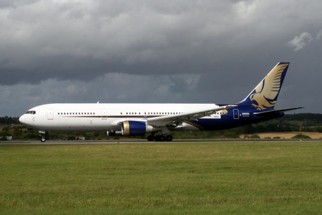 BOEING 767-300 (N90GZ) - Former Gulf Air aircraft departing for EHBK on 28-Aug-09 has since been sold in Jordan.