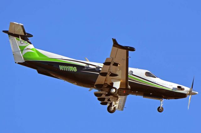 Pilatus PC-12 (N111WG) - Boutique Air Pilatus PC-12-45 N111WG at Phoenix Sky Harbor on June 12, 2018. 