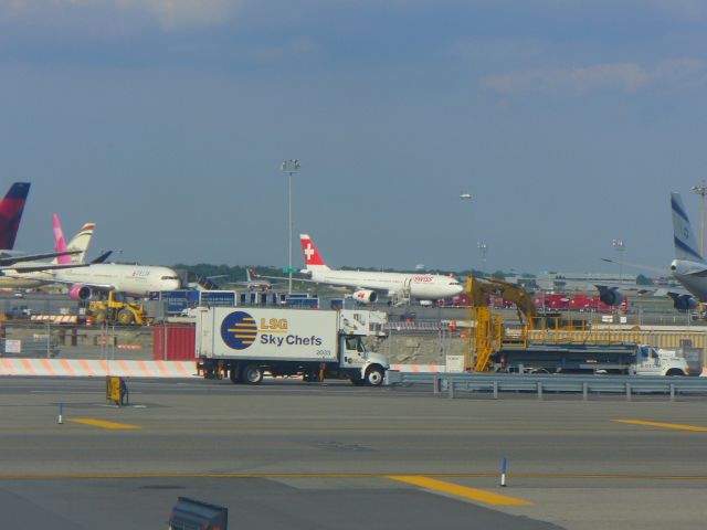 — — - Swiss A333 and Delta 767 in special Breast Cancer livery.