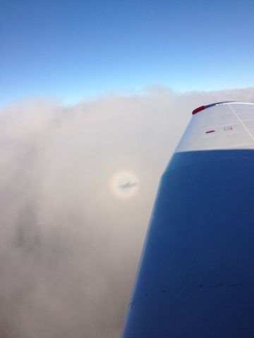 Piper Saratoga (N244MA) - flying in my shadow over Atlanta