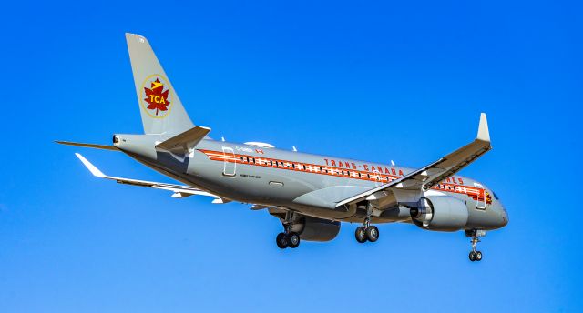 Airbus A220-300 (C-GNBN) - Air Canada's TCA retro livery arriving in Calgary for the first time!