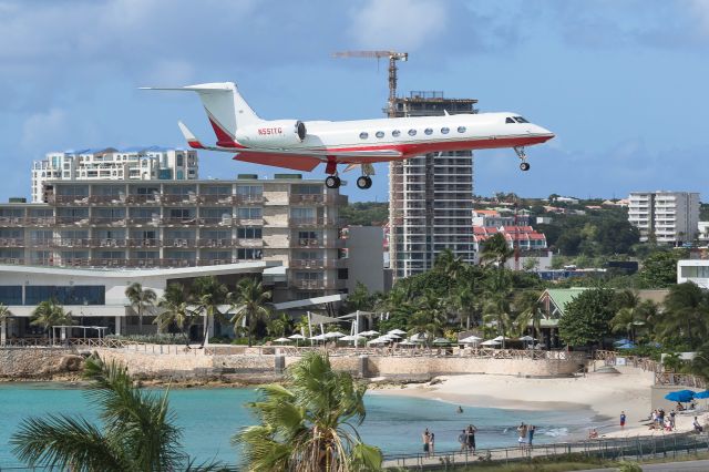 Gulfstream Aerospace Gulfstream V (N551TG) - N551TG landing at St Maarten