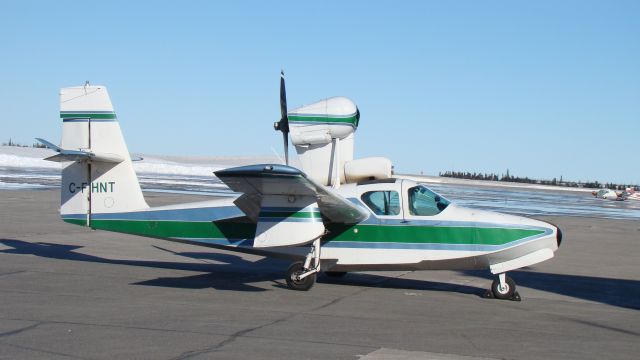 LAKE LA-200 (C-FHNT) - a 1971 Lake LA-4-200 built by Aerofab Inc. Sits in the unsual spring like weather. Its been an odd winter