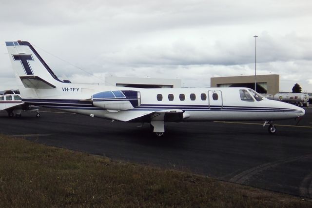 Cessna 310 (VH-TFY) - CESSNA 550 CITATION II - REG : VH-TFY (CN 550/0076) - ADELAIDE INTERNATIONAL AIRPORT SA. AUSTRALIA - YPAD 26/10/1987