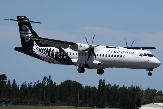 ATR ATR-72 (ZK-MVL) - NZ5394 from DUD, on 24 December 2016