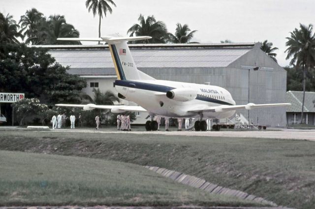 Fokker Fellowship (N2102) - Fokker F-28 Fellowship Royal Malaysian Ait Force FM-2102 Butterworth (WMKB) mid 1970s.