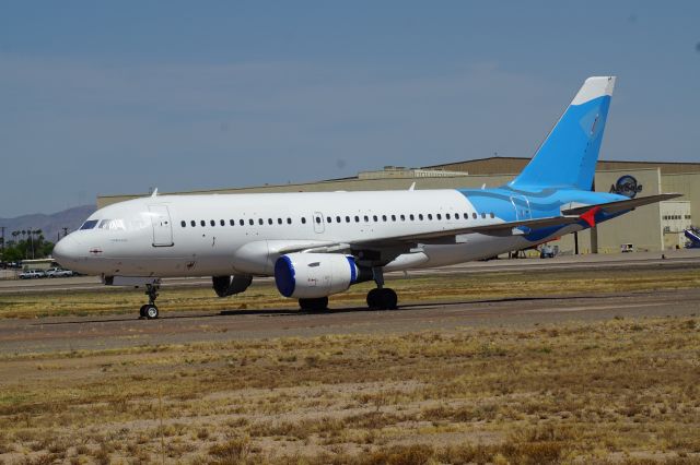 Airbus A319 (P4-AAE) - P4-AAE at Goodyear AZ shortly after it arrived for part out and scrapping.  Photographed May 17th 2019.