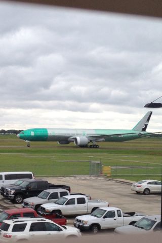 BOEING 777-300ER (ZK-OKR) - Air New Zealands newest 777 coming in for paint at Acadiana Regional Airport