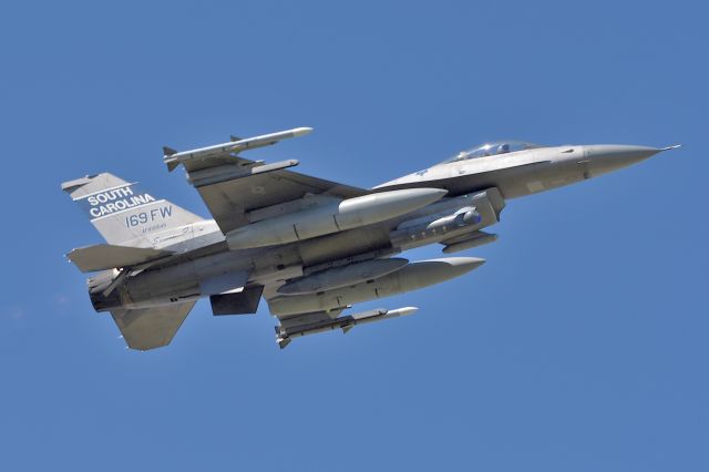 Lockheed F-16 Fighting Falcon (93-0549) - South Carolina Air Guard F-16 performing at Purdue Aviation Open House 04-13-24