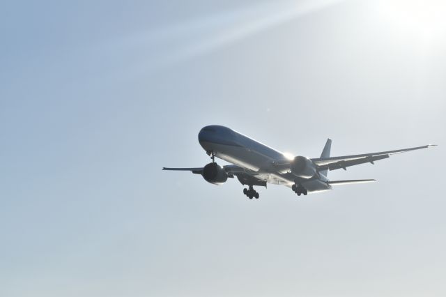 Boeing 777-200 (PH-BVV) - Landing Aruba Reina Beatrix runway 11