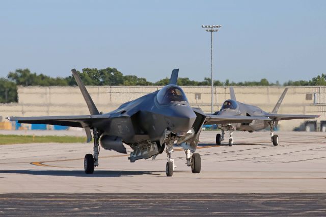 Lockheed F-35C (13-5068) - A USAF and Royal Norwegian Air Force Lockheed Martin F-35A Lightning II from the 56th Operations Group / 62nd Fighter Squadron, Luke AFB, AZ taxiing to park at KTOL for the 2019 Air Show on 12 Jul 2019.