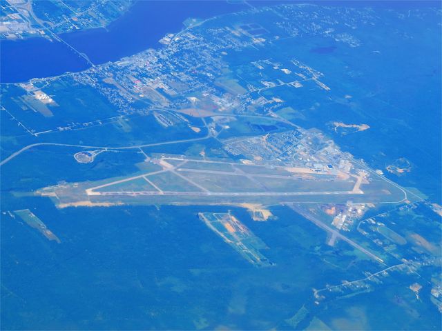 — — - Miramichi Airport from 20 000 feet