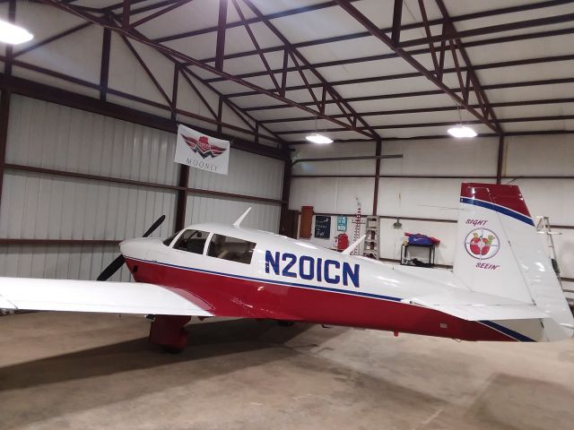 Mooney M-20 (N201CN) - Safe n sound in home field hangar