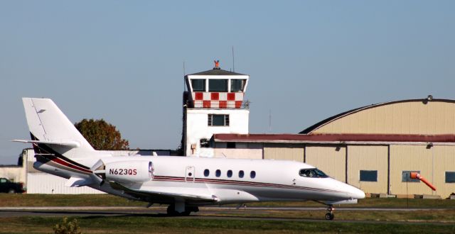 Cessna Citation Latitude (N623QS) - Taxiing for departure is this 2020 Cessna Citation Latitude 680A in the Autumn of 2021.