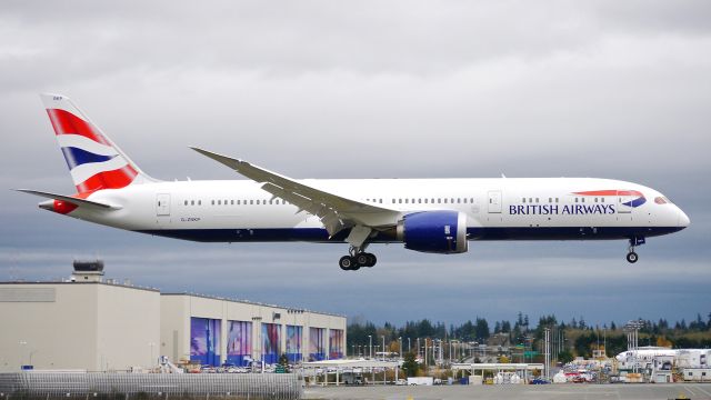 Boeing 787-9 Dreamliner (G-ZBKP) - BOE493 on final to Rwy 16R to complete a C2 flight on 12.2.16. (ln 493 / cn 38632).