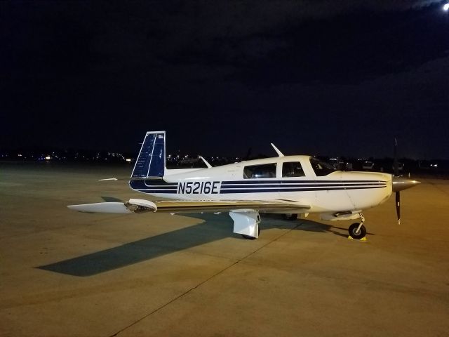 Mooney M-20 (N5216E) - KFAR beautiful night flight to 21D