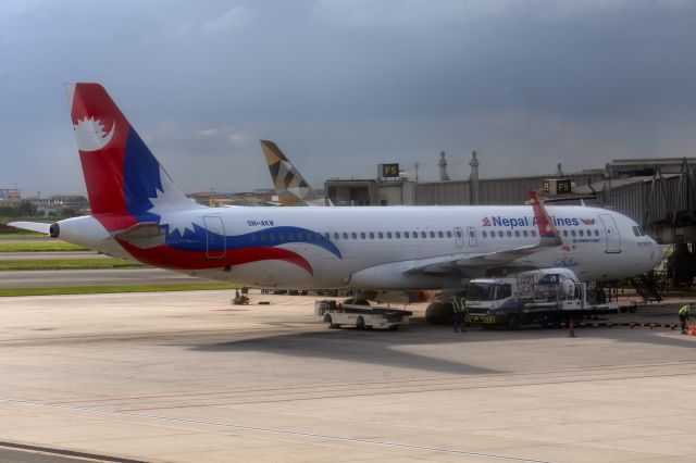 Airbus A320 (9N-AKW) - 10th June., 2022: Parked at the gate at Bangkok's Suvarnabhumi International Airport.