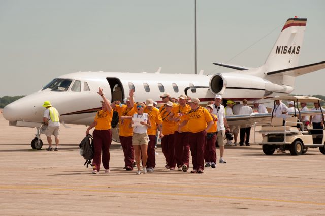 CSOA — - Cessna Special Olympics Airlift 2010 - http://flightaware.com/airlift/ - Airlift and Athletes arriving in Lincoln, Nebrasks on July 17, 2010.  Photos Courtesy Cessna Aircraft Company