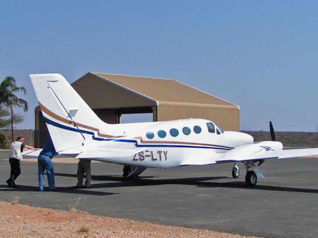 Cessna Chancellor (ZS-LTY) - At the Venetia Mine, South Africa.