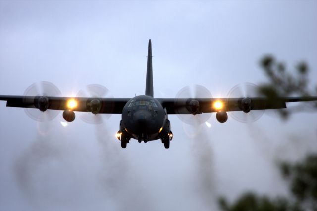 Lockheed C-130 Hercules (13-0336) - TIGER336 carbonating the atmosphere, on final for Rwy 32