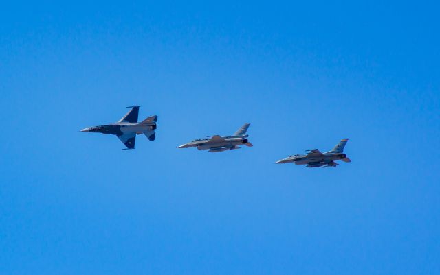 Lockheed F-16 Fighting Falcon — - Captured on 02/07/2015 while standing on Million Airs ramp at Tuscon. The first and second aircraft are both Mexican Air Force F-16s.