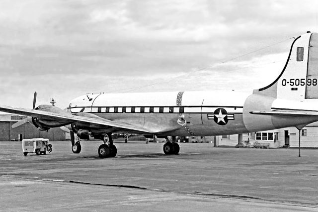 Douglas C-54 Skymaster (05-0598) - Douglas C-54G USAF 0-50598 RAAF East Sale (YMES) 1962.