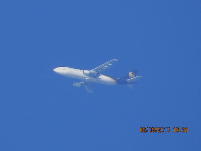 Airbus A300F4-600 (N172UP) - United Parcel Service flight 2948 from SDF to OAK over Southeastern Kansas at 26,000 feet.