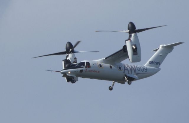 Bell BA-609 (N609PA) - A moment or two until this AugustaWestland Twin Turbo-Prop AW-609 touches down at the Leonardo Facility in the Autumn of 2018.