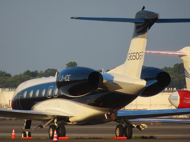 Gulfstream Aerospace Gulfstream G650 (LX-ICE) - Photo taken on Oct 16, 2022.