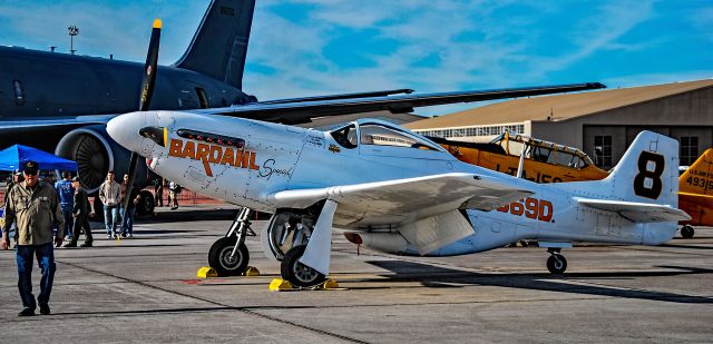 North American P-51 Mustang (N2869D) - N2869D 1944 NORTH AMERICAN/AERO CLASSICS P-51D s/n 44-84390 Bardahl Special - Aviation Nation 2022br /Nellis AFB (LSV / KLSV)br /USA - Nevada, November 5, 2022br /Photo: TDelCoro 