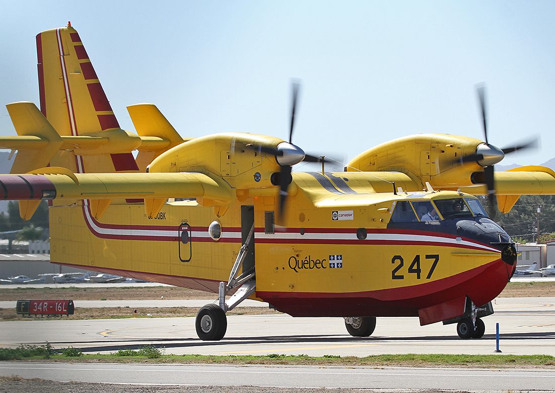 Canadair CL-215 (C-GQBK) - Just landed at the Van Nuys Airport, Los Angeles County, California.