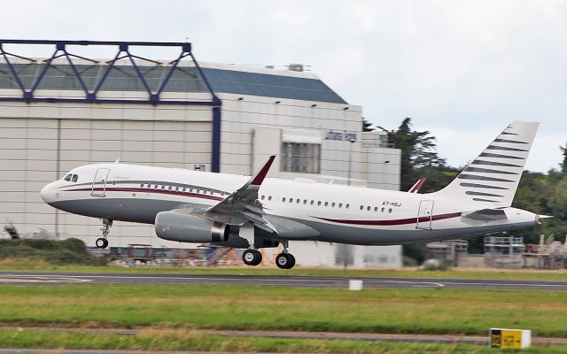 Airbus A320 (A7-HSJ) - qatar amiri flight a320-232cj prestige a7-hsj landing at shannon 9/8/18.