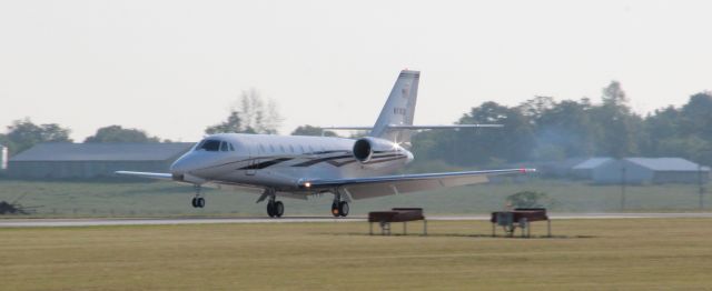 Cessna Citation Sovereign (N110LE) - Landing rwy 27 on 5/2/12...