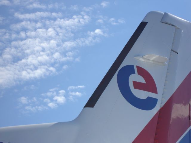 C-GTJX — - Detail of the tail of Corporate Express Airlines Saab 340B on ramp at Esso Avitat at Calgary, Alberta, Canada