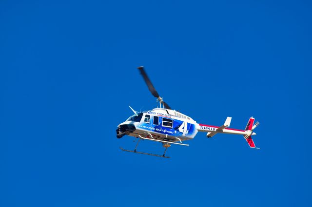 Bell JetRanger (N144TV) - N144TV (KFOR Oklahoma City, OK) observing commercial fire in SE OKC on February 19, 2024